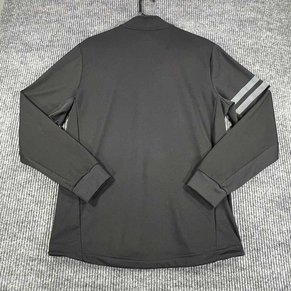 Adidas Pullover Mens Small Black Long Sleeve 1/4 Zip Mock Neck Golf Casual